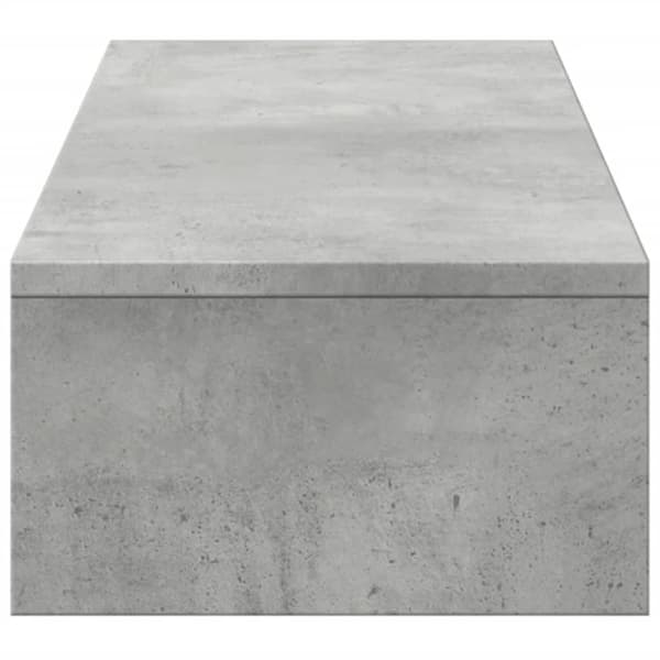 vidaXL skærmholder med skuffer 100x27x15 cm konstrueret træ betongrå