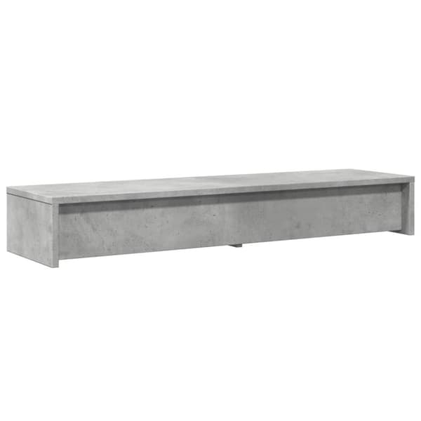 vidaXL skærmholder med skuffer 100x27x15 cm konstrueret træ betongrå