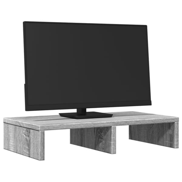 vidaXL skærmholder 50x27x10 cm konstrueret træ grå sonoma