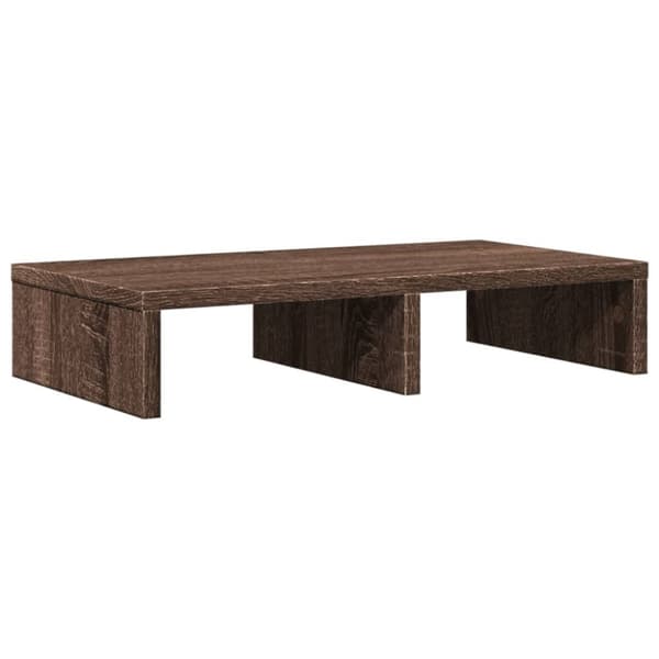 vidaXL skærmstander 50x27x10 cm konstrueret træ brun egetræsfarve