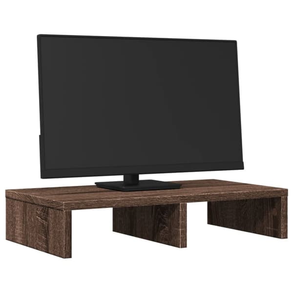 vidaXL skærmstander 50x27x10 cm konstrueret træ brun egetræsfarve