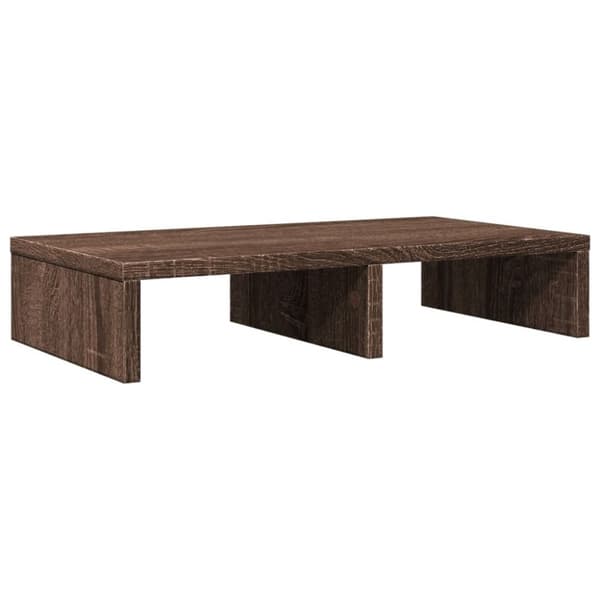 vidaXL skærmstander 50x27x10 cm konstrueret træ brun egetræsfarve