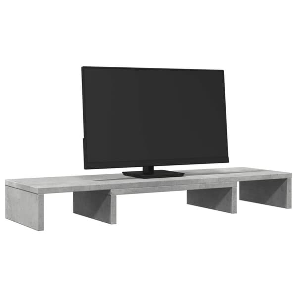 vidaXL skærmholder 80x24x10,5 cm justerbar konstrueret træ betongrå