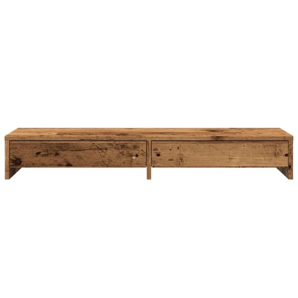vidaXL skærmholder med skuffer 100x27x15 cm konstrueret træ