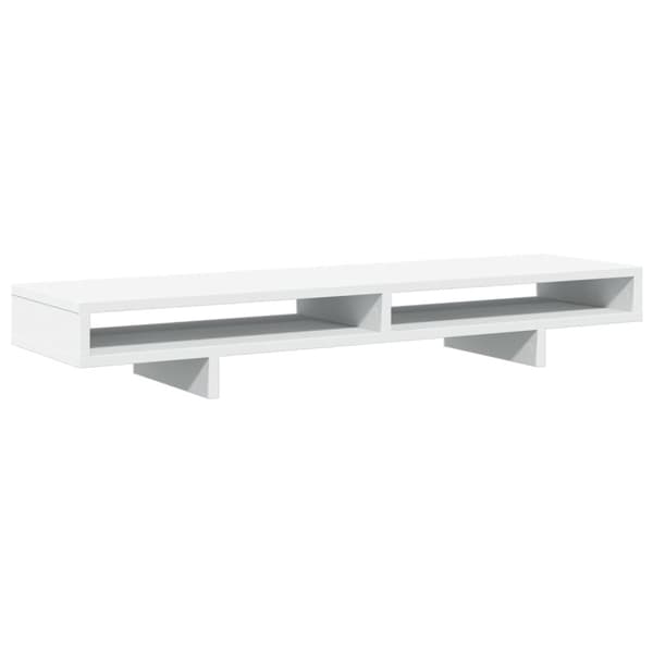 vidaXL skærmholder 100x27x15 cm konstrueret træ hvid
