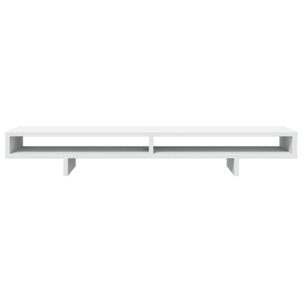 vidaXL skærmholder 100x27x15 cm konstrueret træ hvid