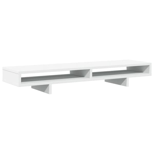 vidaXL skærmholder 100x27x15 cm konstrueret træ hvid