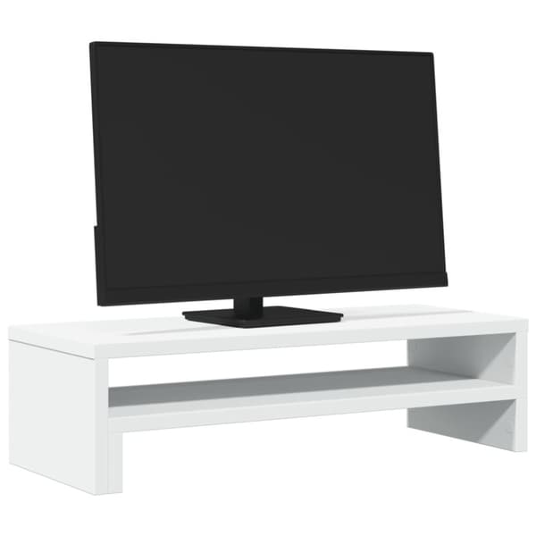 vidaXL skærmholder 54x22x15 cm konstrueret træ hvid