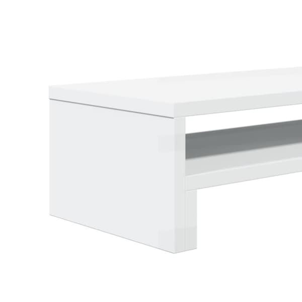 vidaXL skærmholder 54x22x15 cm konstrueret træ hvid