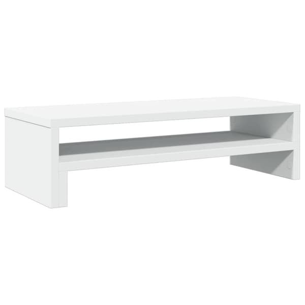 vidaXL skærmholder 54x22x15 cm konstrueret træ hvid