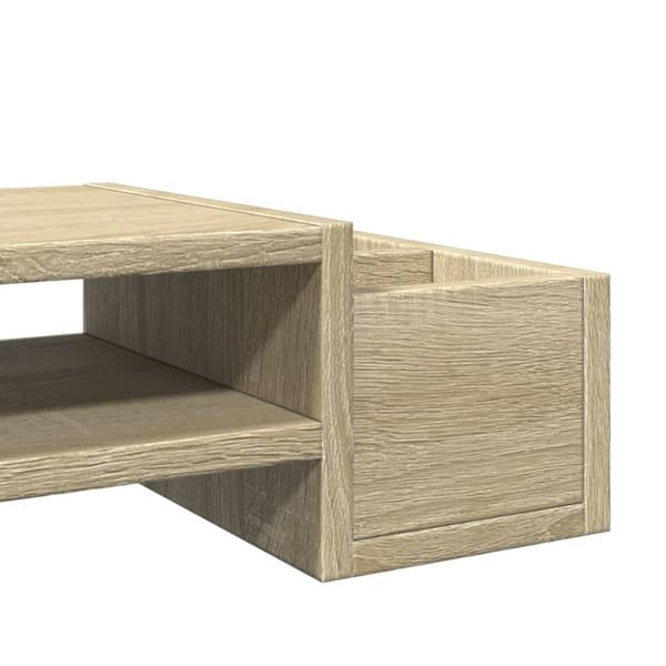 vidaXL skærmholder med opbevaring 70x27x15cm konstrueret træ sonoma-eg