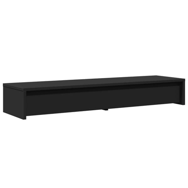 vidaXL Skjermstativ med skuffer svart 100x27x15 cm konstruert tre