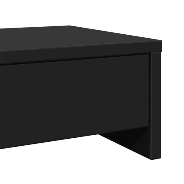 vidaXL Skjermstativ med skuffer svart 100x27x15 cm konstruert tre