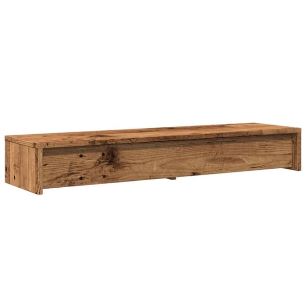 vidaXL Skjermstativ med skuffer gammelt tre 100x27x15cm konstruert tre