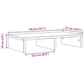 Miniatyrbilde 10 av 10: vidaXL Skjermhylle brun eik 50x27x10 cm konstruert tre