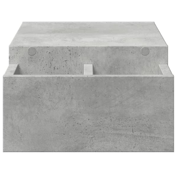 vidaXL Skärmställ med förvaring betonggrå 70x27x15 cm konstruerat trä