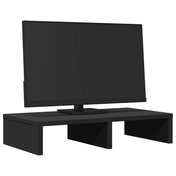 vidaXL Skjermhylle svart 50x27x10 cm konstruert tre