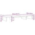 Miniatyrbilde 10 av 10: vidaXL Skjermstativ justerbart hvit 80x24x10,5 cm konstruert tre