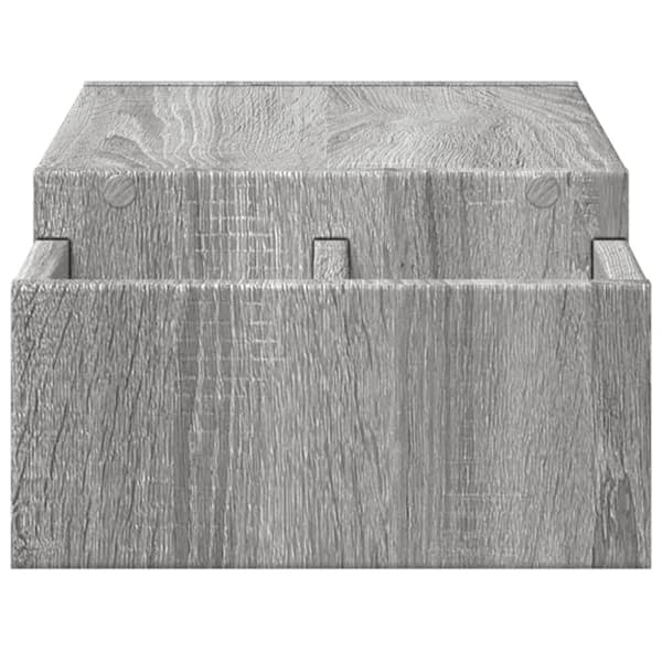 vidaXL Skjermhylle oppbevaring grå sonoma 70x27x15 cm konstruert tre