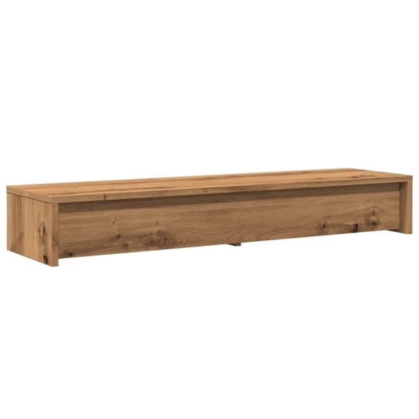 vidaXL skærmholder med skuffer 100x27x15 cm konstrueret træ kunsteg