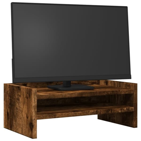 vidaXL Skjermstativ røkt eik 42x24x16 cm konstruert tre