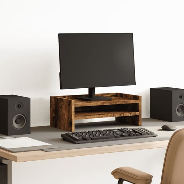 vidaXL Skjermstativ røkt eik 42x24x16 cm konstruert tre