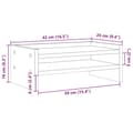 Miniatyrbilde 10 av 10: vidaXL Skjermstativ hvit 42x24x16 cm konstruert tre