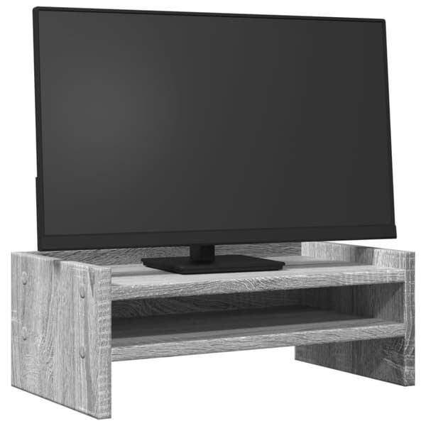 vidaXL Skjermstativ grå sonoma 42x24x16 cm konstruert tre