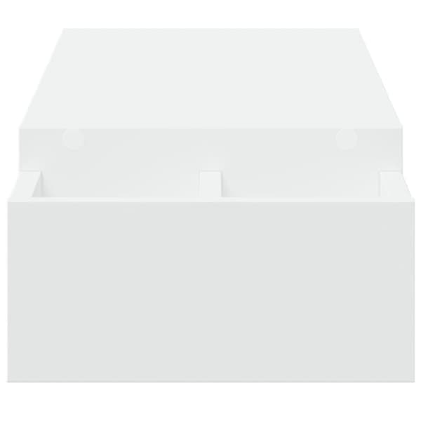vidaXL Skjermhylle oppbevaring hvit 100x27x15 cm konstruert tre