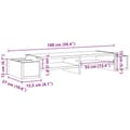 Miniatyrbilde 10 av 10: vidaXL Skjermhylle oppbevaring hvit 100x27x15 cm konstruert tre