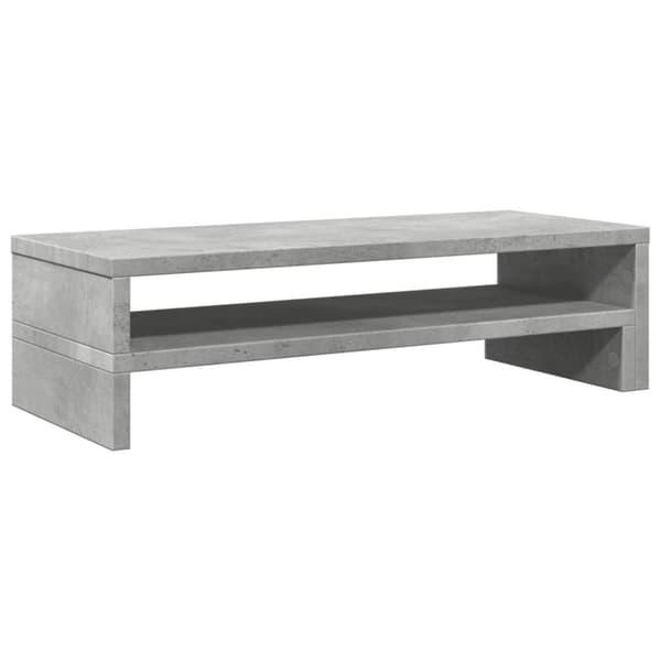 vidaXL Skjermhylle betonggrå 54x22x15 cm konstruert tre