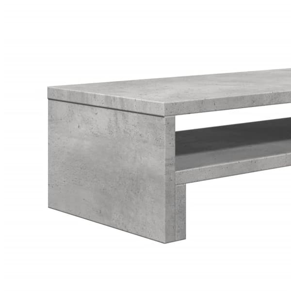 vidaXL Skjermhylle betonggrå 54x22x15 cm konstruert tre