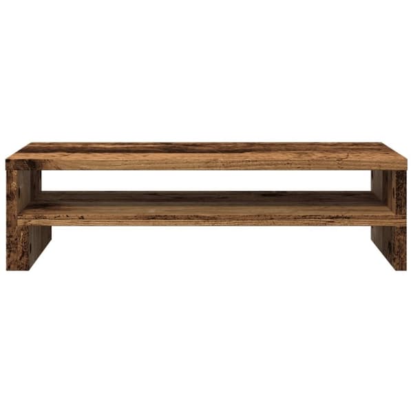 vidaXL skærmholder 54x22x15 cm konstrueret træ gammelt træ