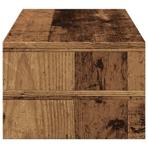 vidaXL skærmholder 54x22x15 cm konstrueret træ gammelt træ