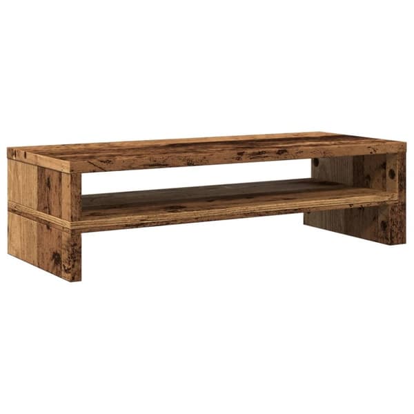 vidaXL skærmholder 54x22x15 cm konstrueret træ gammelt træ