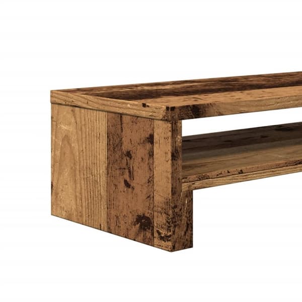 vidaXL skærmholder 54x22x15 cm konstrueret træ gammelt træ