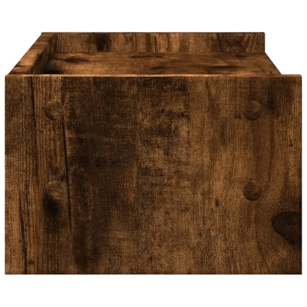 vidaXL skærmstander 42x24x16 cm konstrueret træ røget egetræsfarve