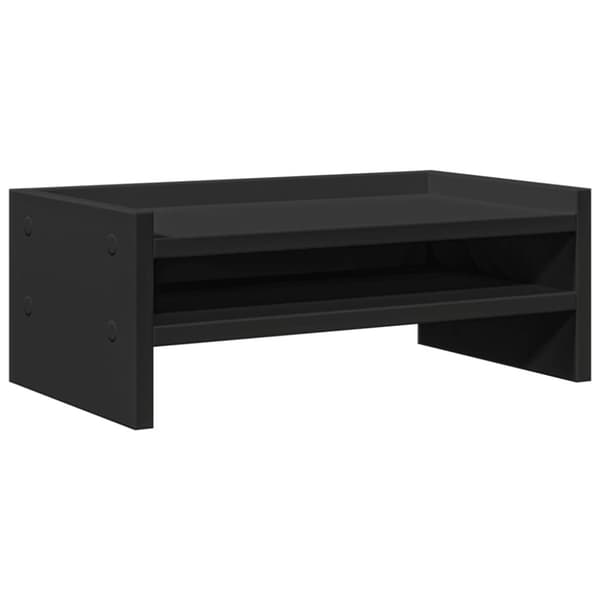vidaXL skærmholder 42x24x16 cm konstrueret træ sort