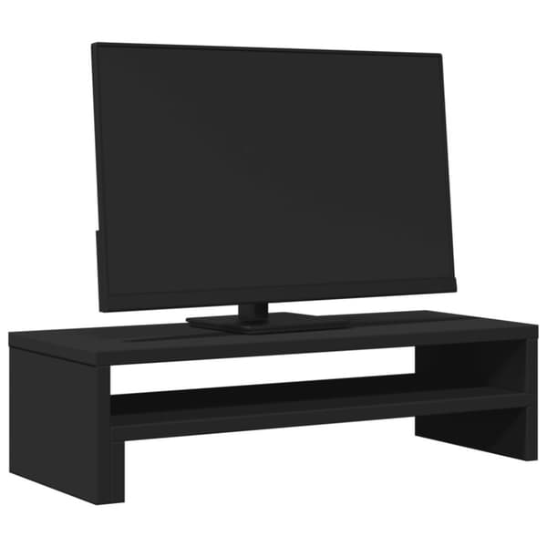 vidaXL skærmholder 54x22x15 cm konstrueret træ sort