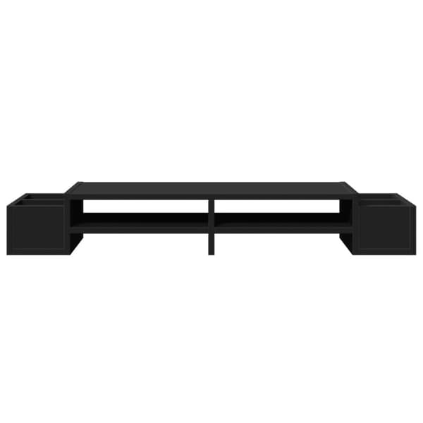 vidaXL Skärmställ med förvaring svart 100x27x15 cm konstruerat trä