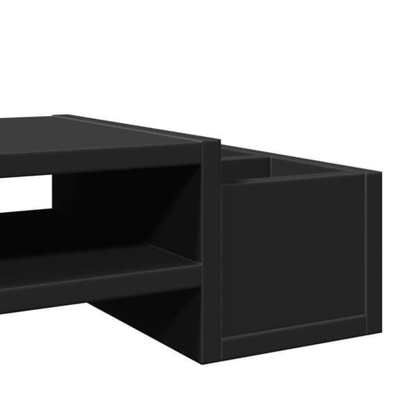 vidaXL Skärmställ med förvaring svart 100x27x15 cm konstruerat trä
