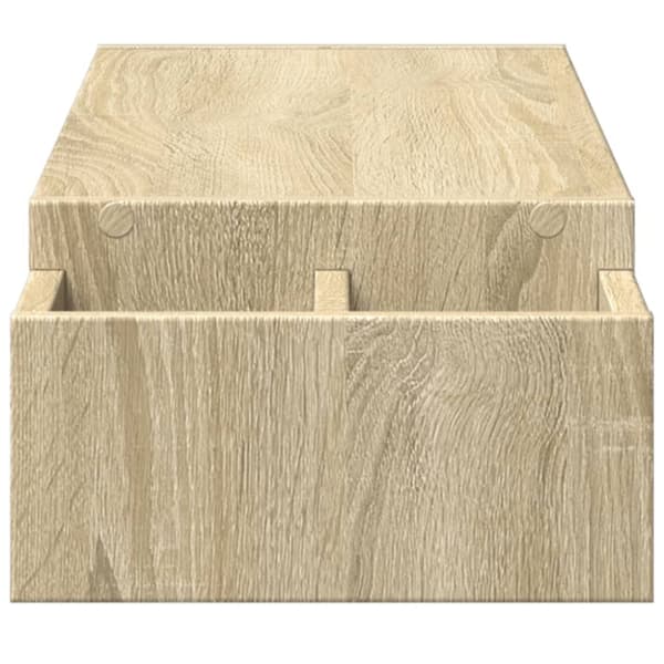 vidaXL Skärmställ med förvaring sonoma-ek 100x27x15 cm konstruerat trä