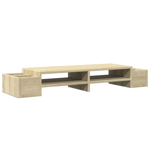 vidaXL Skärmställ med förvaring sonoma-ek 100x27x15 cm konstruerat trä
