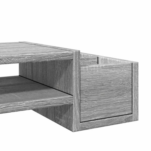 vidaXL Skjermhylle oppbevaring grå sonoma 100x27x15 cm konstruert tre