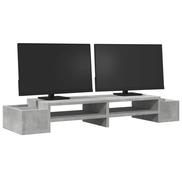 vidaXL Skjermhylle oppbevaring betonggrå 100x27x15 cm konstruert tre
