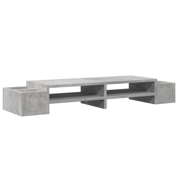 vidaXL Skjermhylle oppbevaring betonggrå 100x27x15 cm konstruert tre