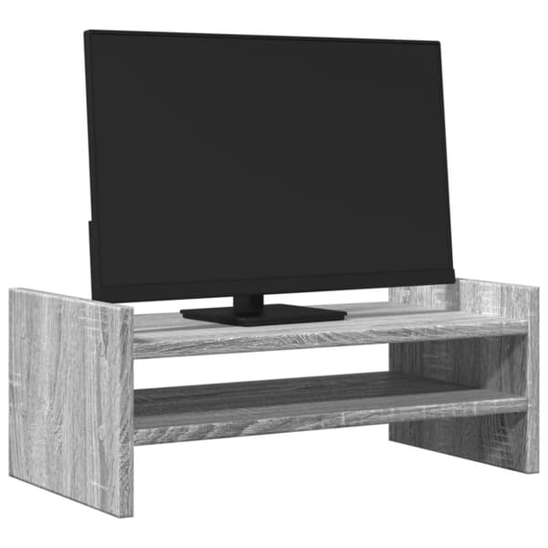 vidaXL skærmholder 50x27x20 cm konstrueret træ grå sonoma