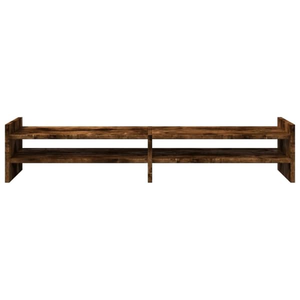 vidaXL skærmstander 100x27x20 cm konstrueret træ røget egetræsfarve