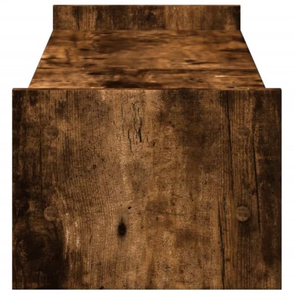 vidaXL skærmstander 100x27x20 cm konstrueret træ røget egetræsfarve
