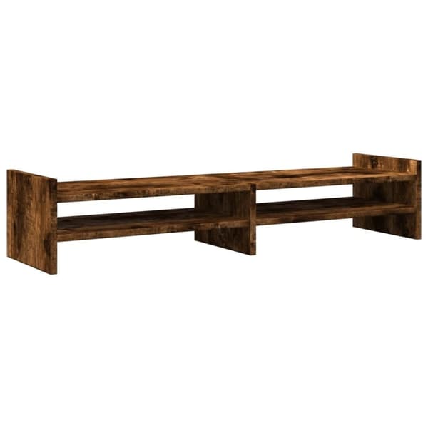 vidaXL skærmstander 100x27x20 cm konstrueret træ røget egetræsfarve